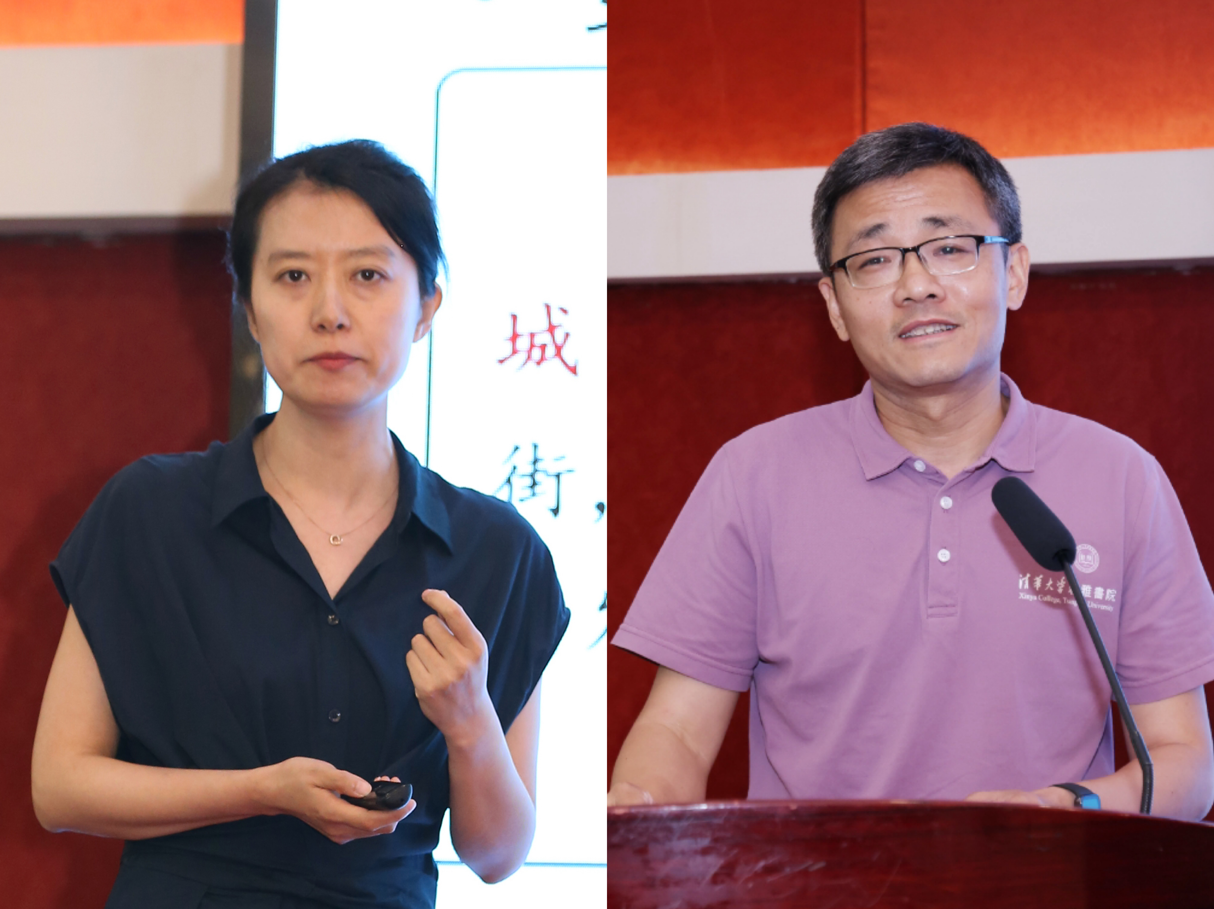 20240511-乐动网站第十三届青年教师教学沙龙暨教改项目中期交流研讨会-董瑞林-郭璐（左）带来教学示范课，梅赐琪（右）进行总结点评.jpg