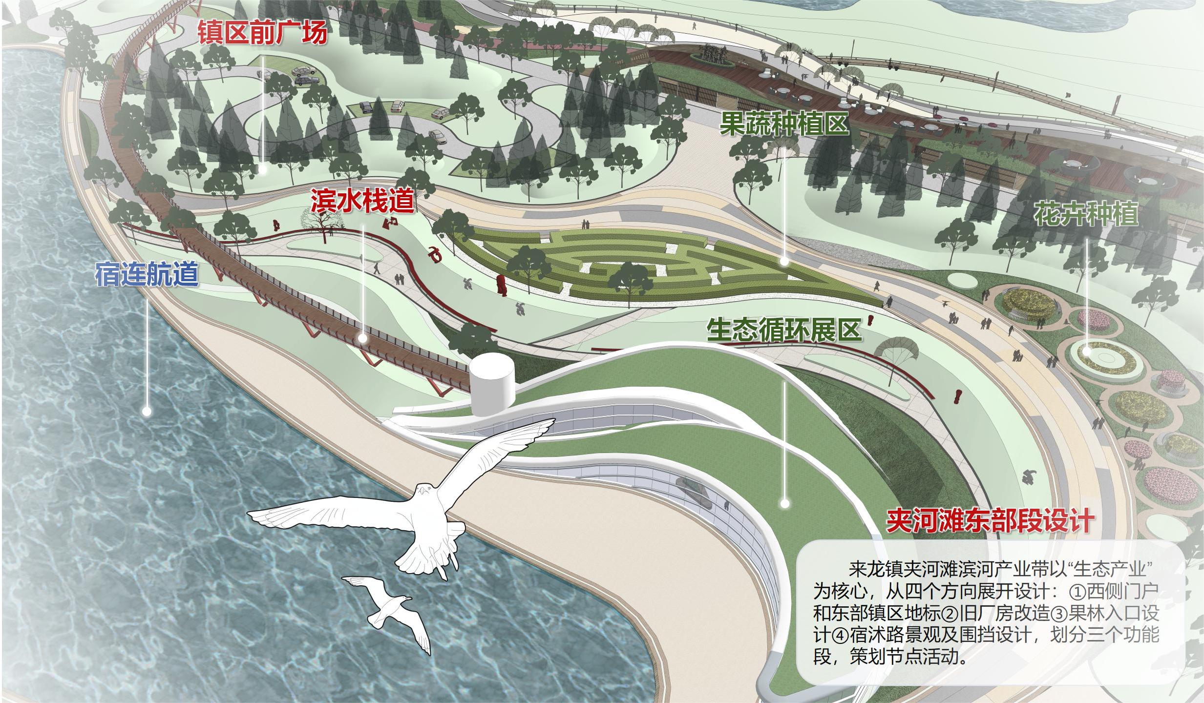 20240301-学思践悟启新程,挺膺担当绘青春——2024 年乐动网站研究生寒假社会实践总结回顾-“初心服务团”联合建筑学院赴宿豫实践支队-来龙镇夹河滩滨水区景观设计图(部分).jpg